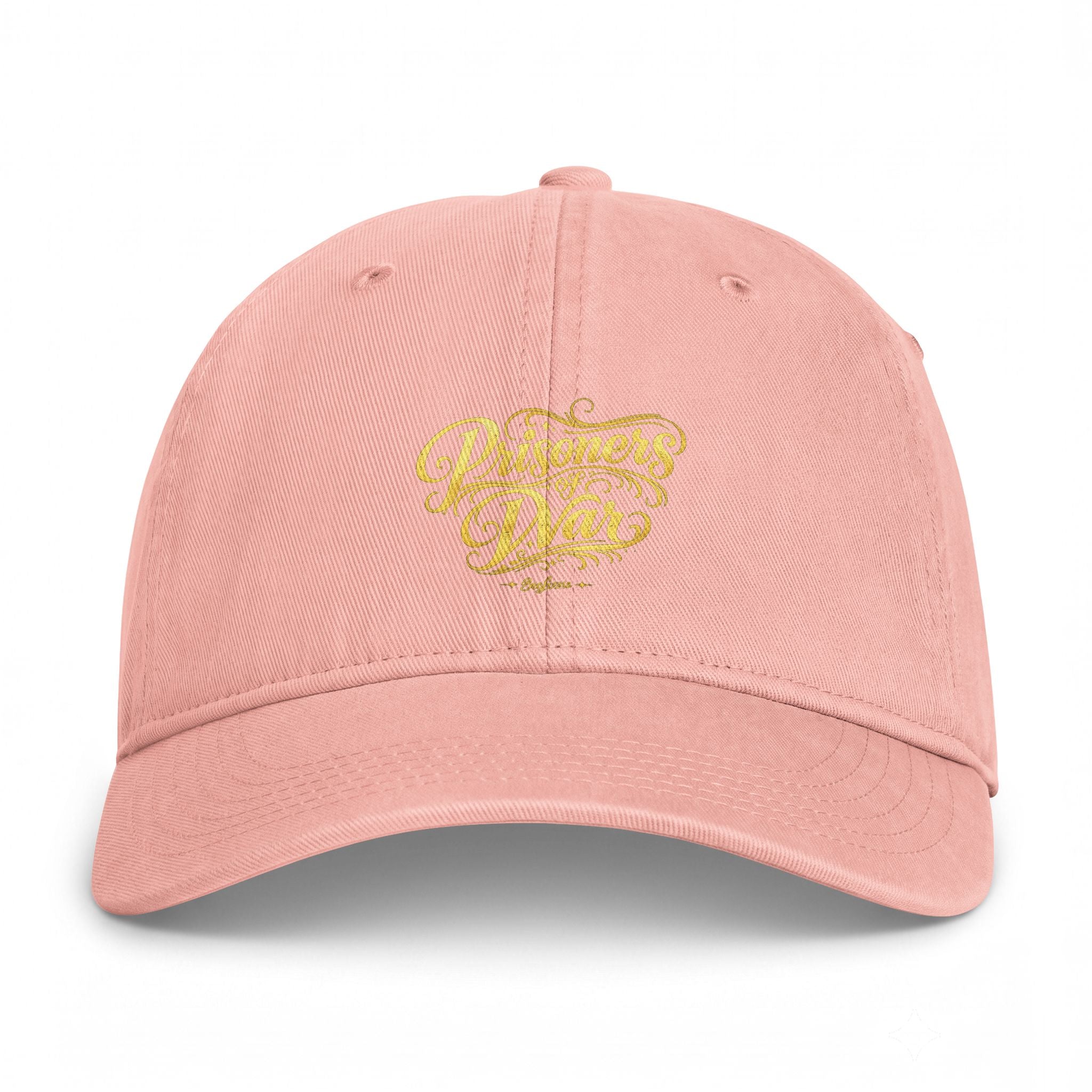 Washed Coastal Cap — Gold Script "Waves Dad" Embroidered Baseball Hat