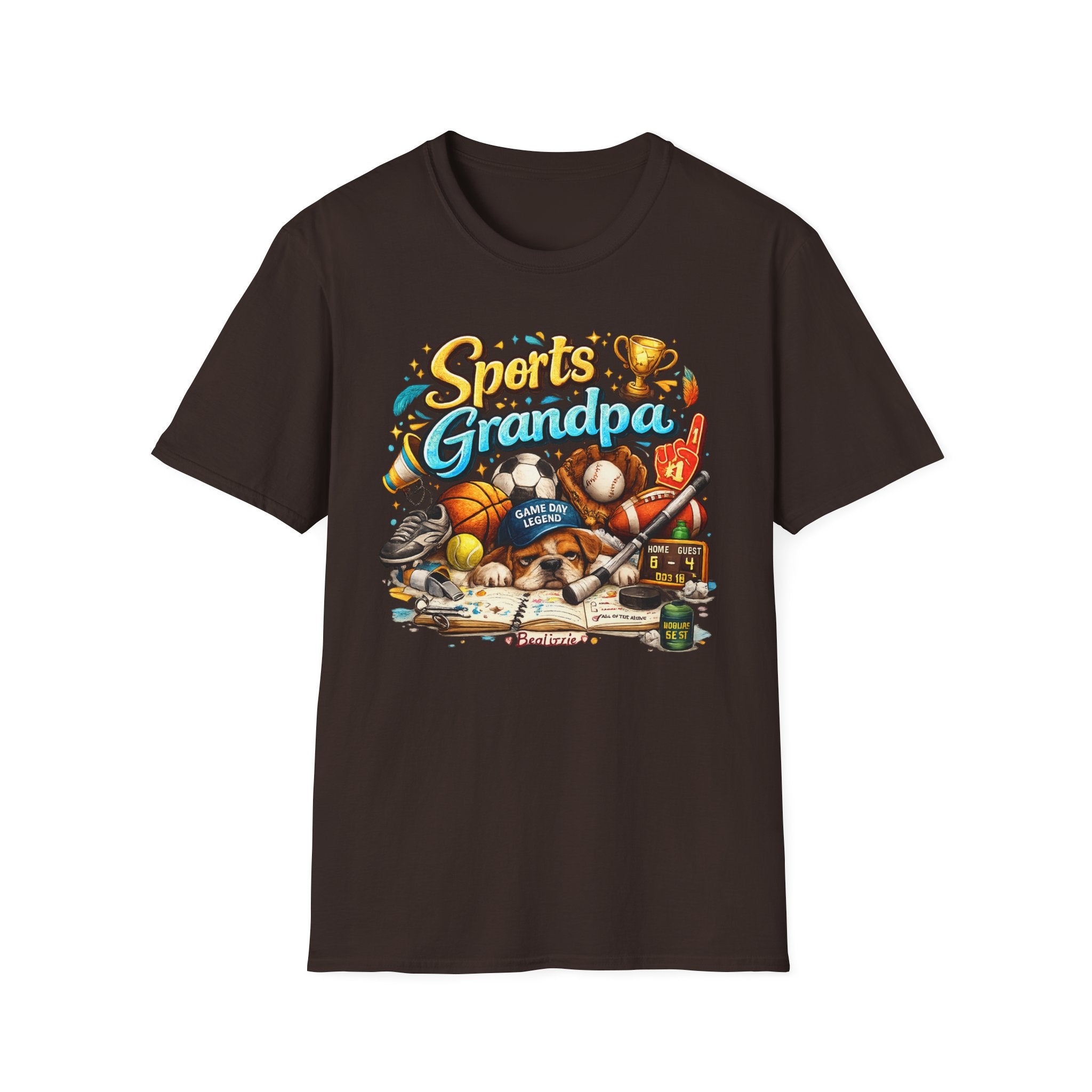 Sports Grandpa T-Shirt — Vintage Trophy & Game Day Legends Tee for Grandfathers