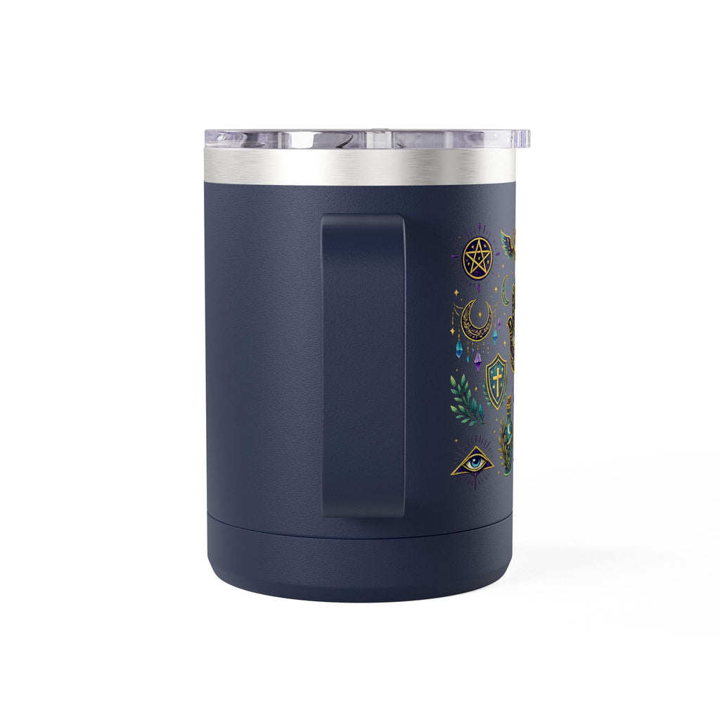 15oz Travel Mug — Purple Floral Anchor