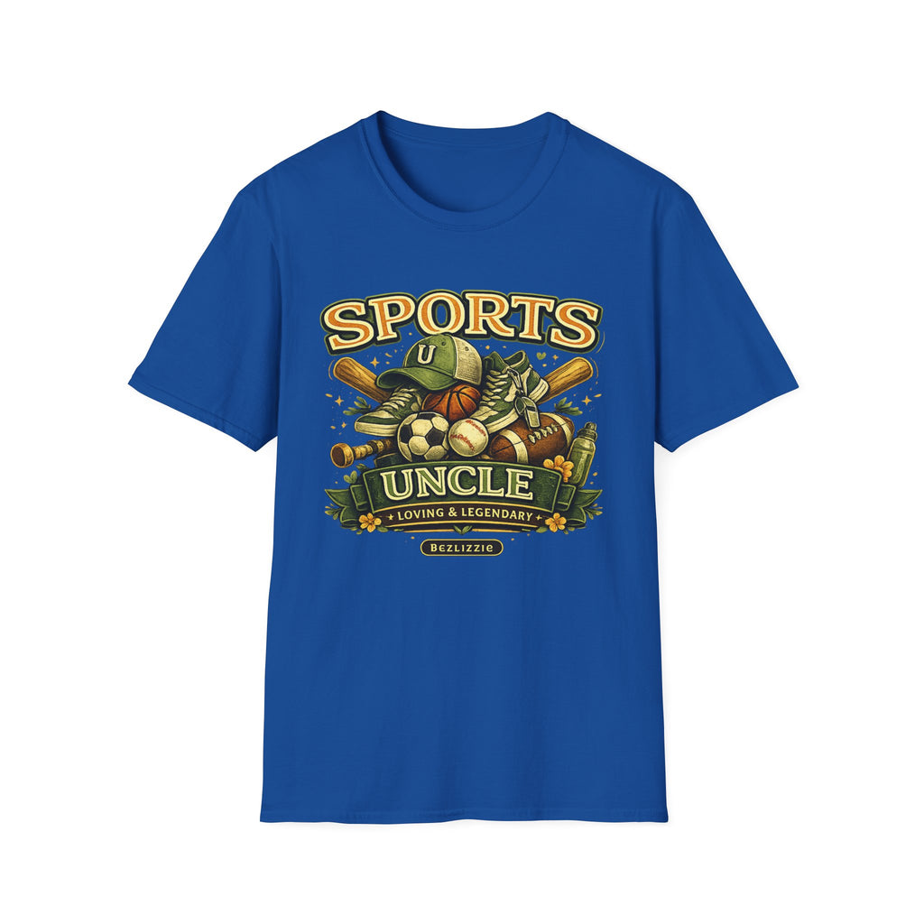 Sports Uncle T-Shirt — Vintage Multi-Sport Design (Baseball, Football, Soccer, Basketball)