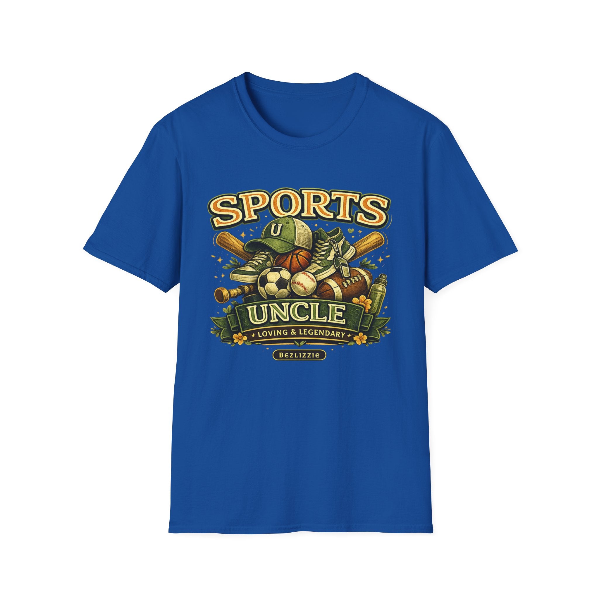 Sports Uncle T-Shirt — Vintage Multi-Sport Design (Baseball, Football, Soccer, Basketball)