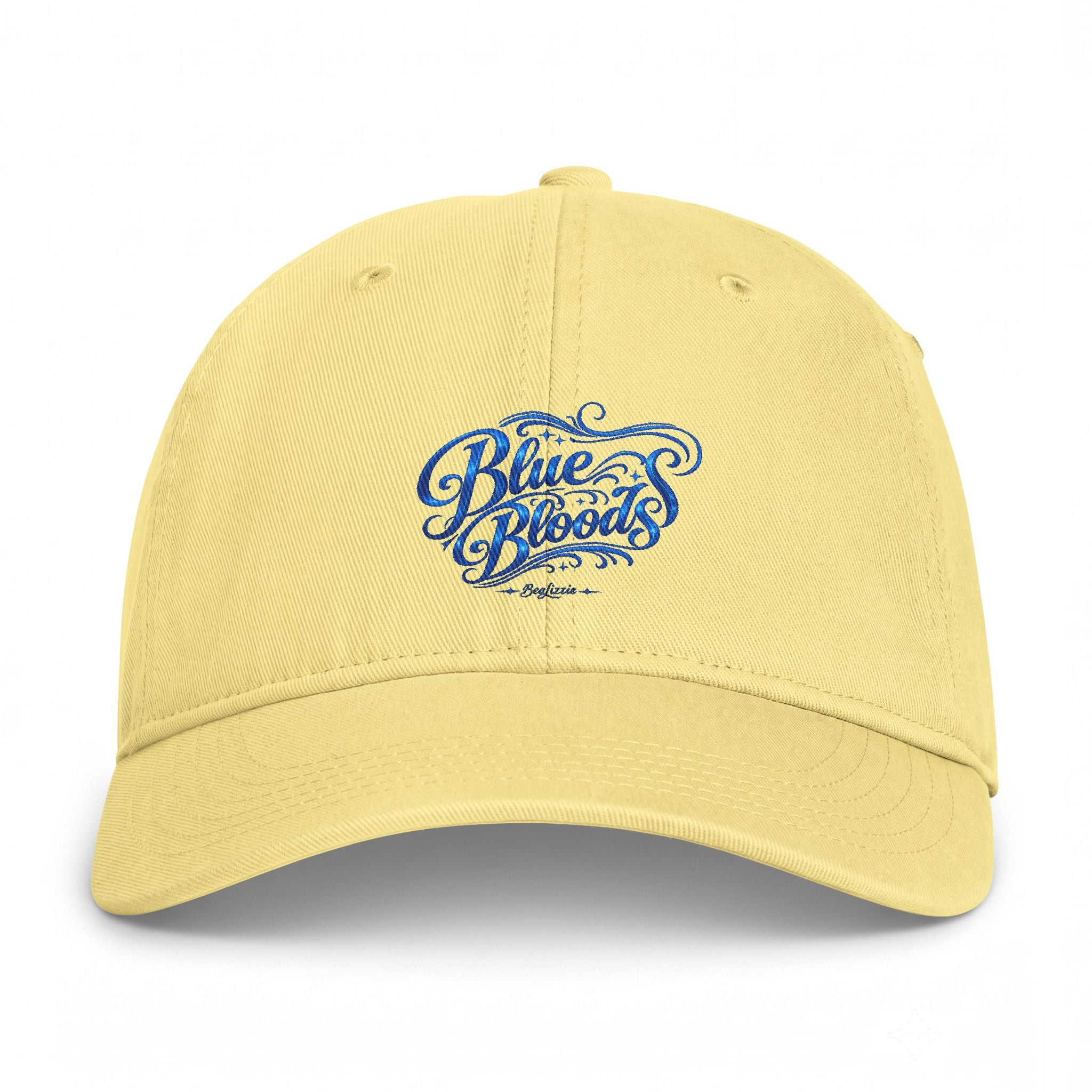 Coastal Washed Cap - 'Blue Waves' Embroidered Beach Hat