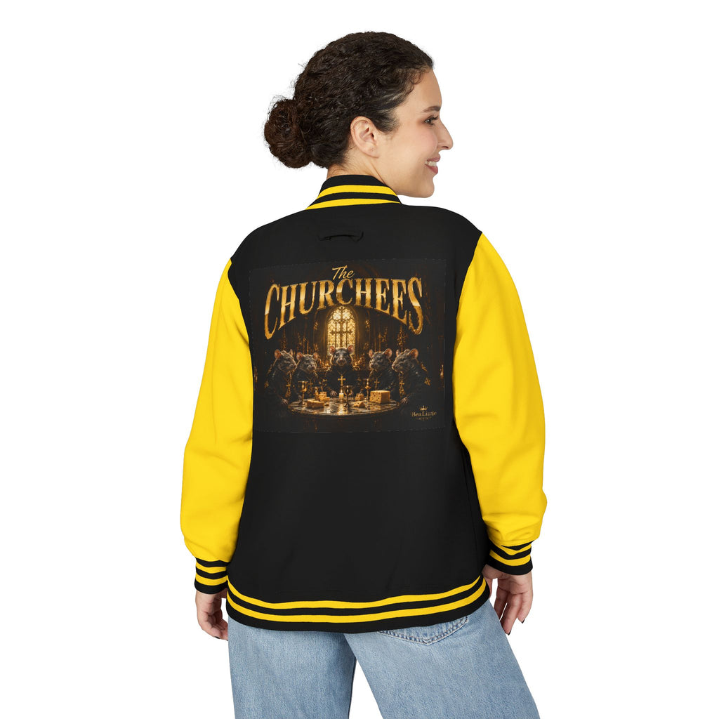 Letterman Jacket — 'The Churchees' Vintage Band Logo Varsity Jacket
