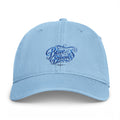 Coastal Washed Cap - 'Blue Waves' Embroidered Beach Hat