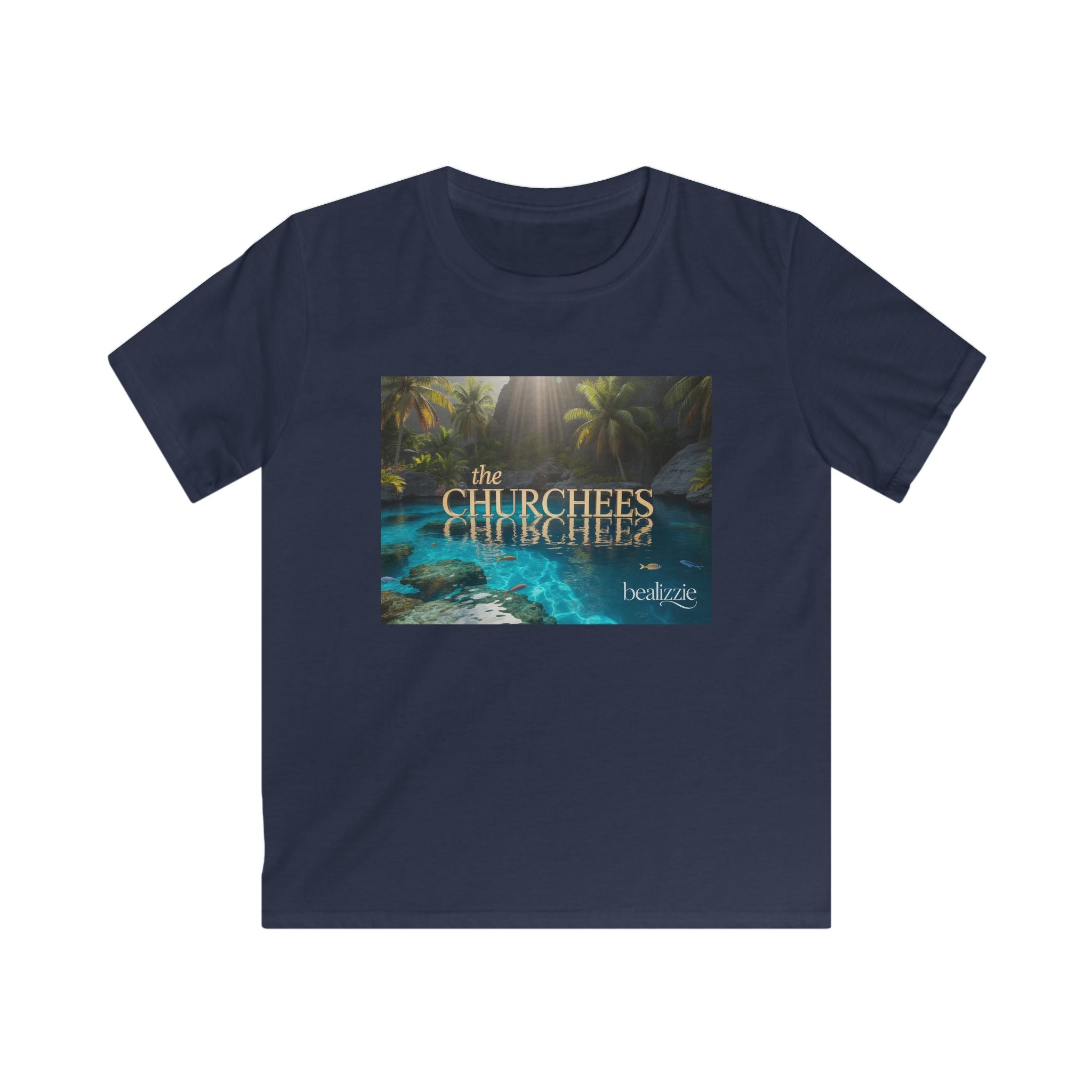 T-shirt Enfant — Motif tropical « The Churchees » Nature (Belize)