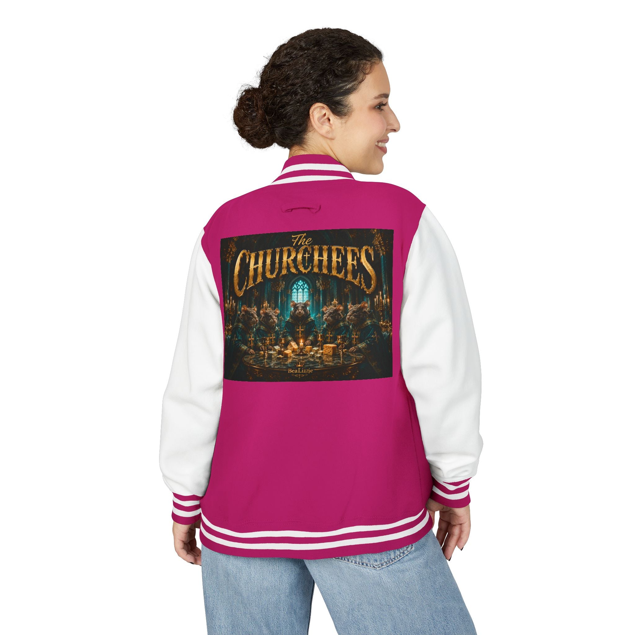 Letterman Jacket — "The Churchees" Retro Band Varsity Jacket
