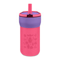Kids 12oz Leakproof Straw Tumbler — Engraved Nature Icons, Child-Friendly Travel Cup