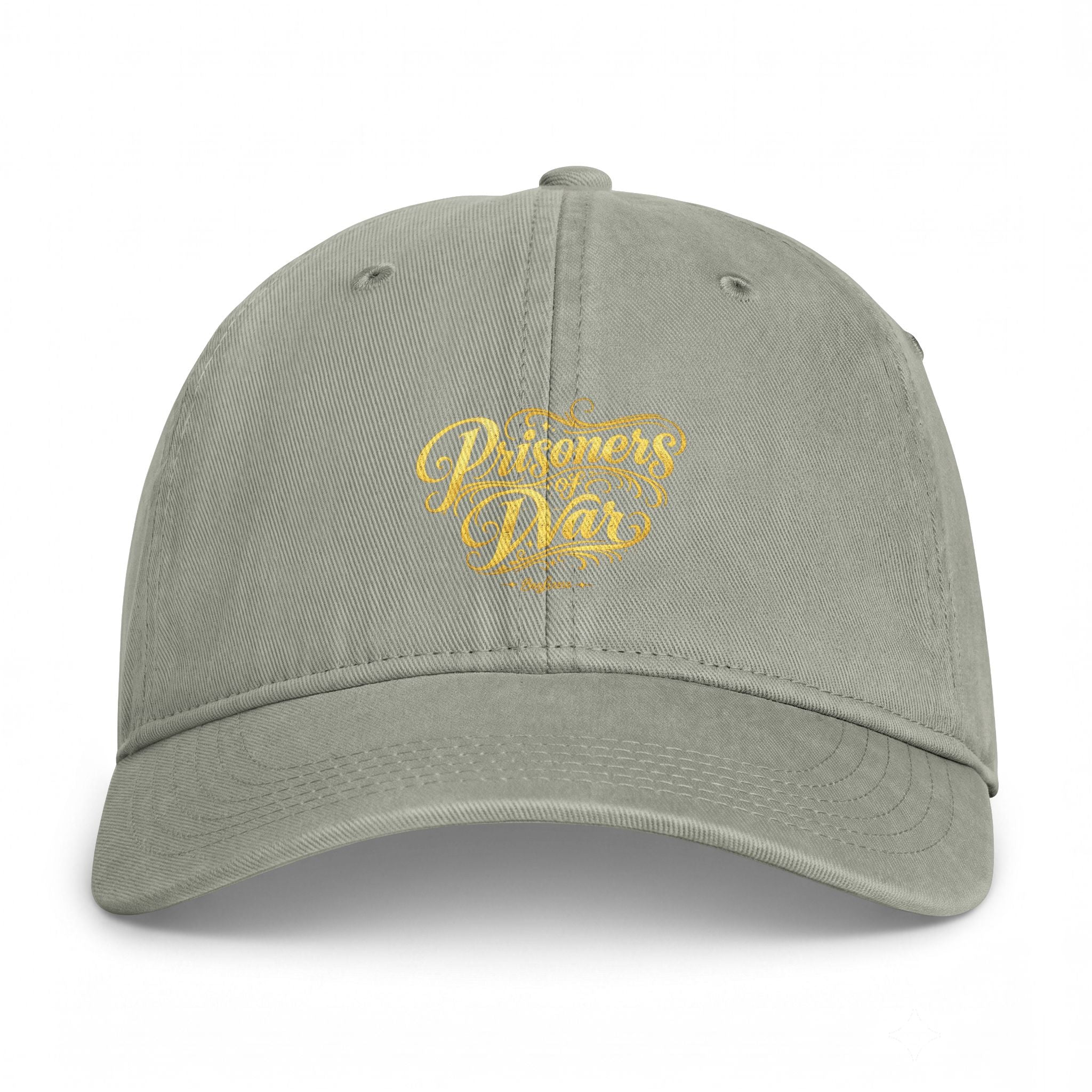 Washed Coastal Cap — Gold Script "Waves Dad" Embroidered Baseball Hat