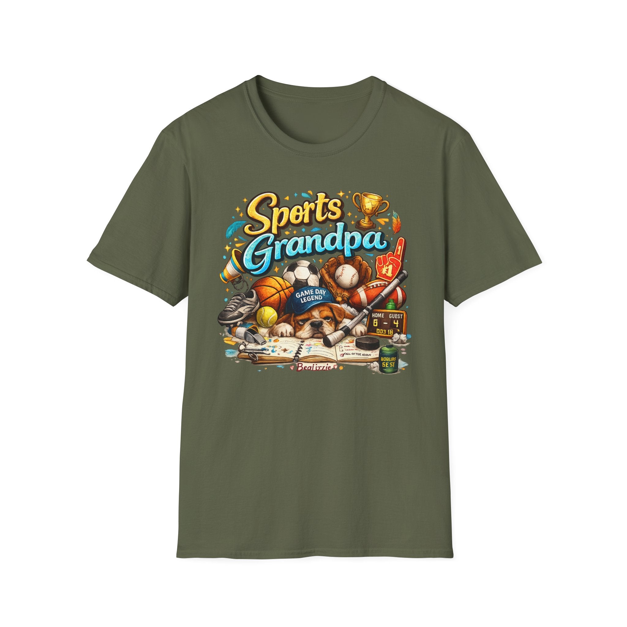 Sports Grandpa T-Shirt — Vintage Trophy & Game Day Legends Tee for Grandfathers