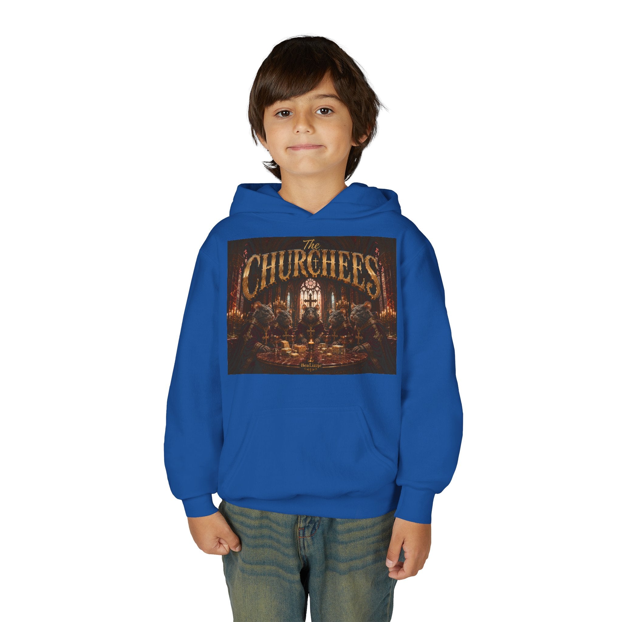 Youth Hoodie — "The Churches" Graphic