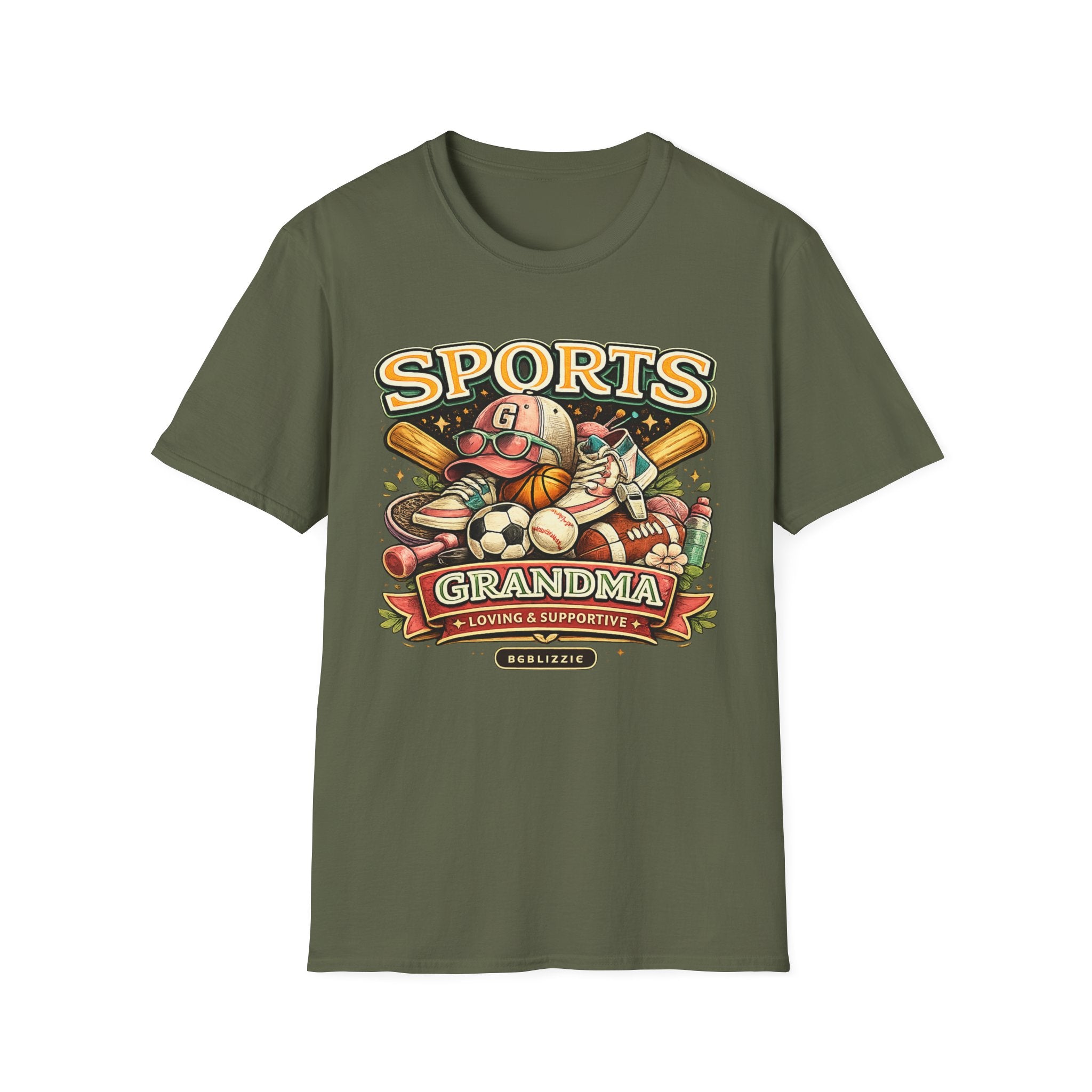 Sports Grandma T‑Shirt — Vintage Baseball & Multi‑Sport Mom Fan Tee