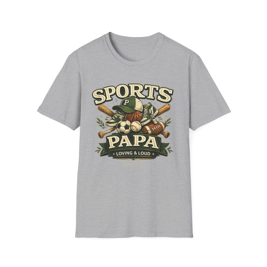 Sports Papa T-Shirt — Loving & Loud Vintage Sports Dad Tee