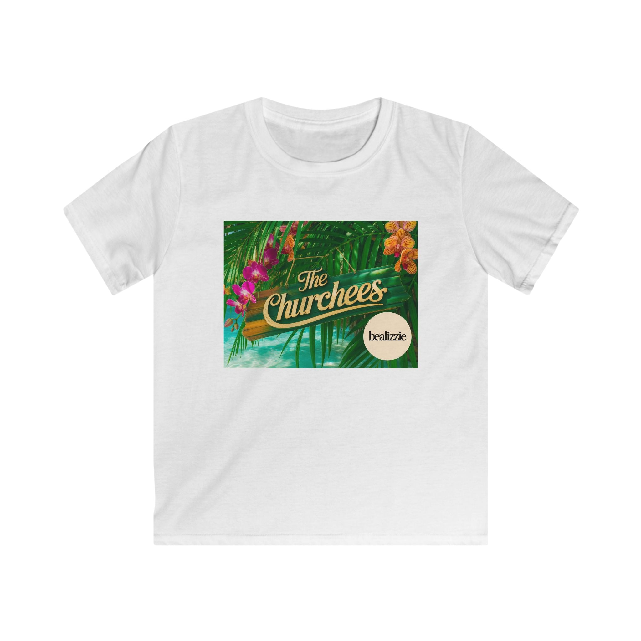 T-shirt enfant — Logo « The Churchees » Tropical (Fleurs hawaïennes)