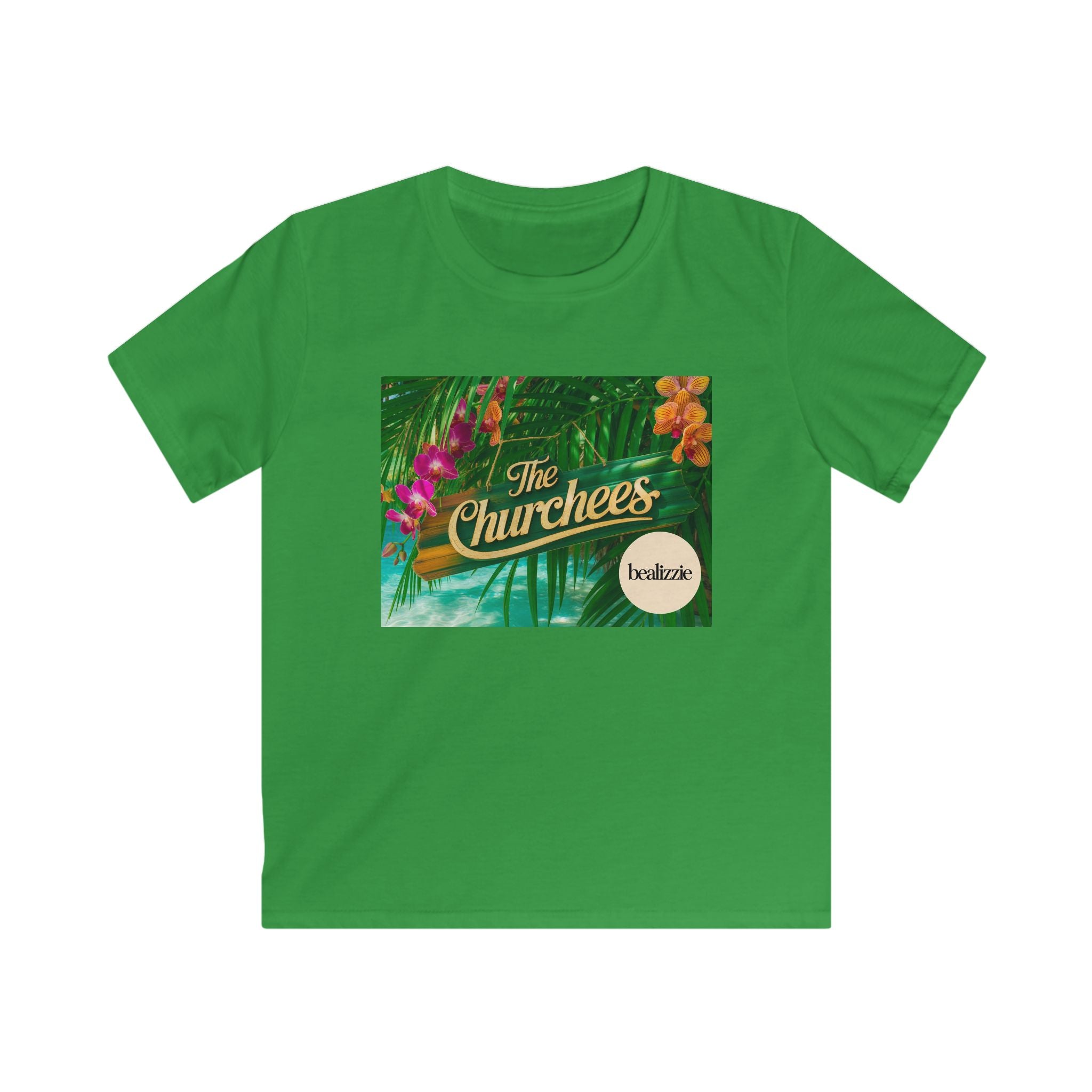 T-shirt enfant — Logo « The Churchees » Tropical (Fleurs hawaïennes)