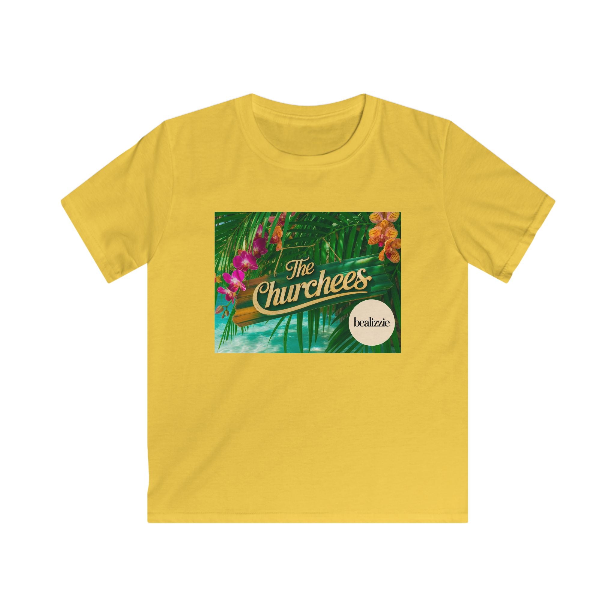 T-shirt enfant — Logo « The Churchees » Tropical (Fleurs hawaïennes)