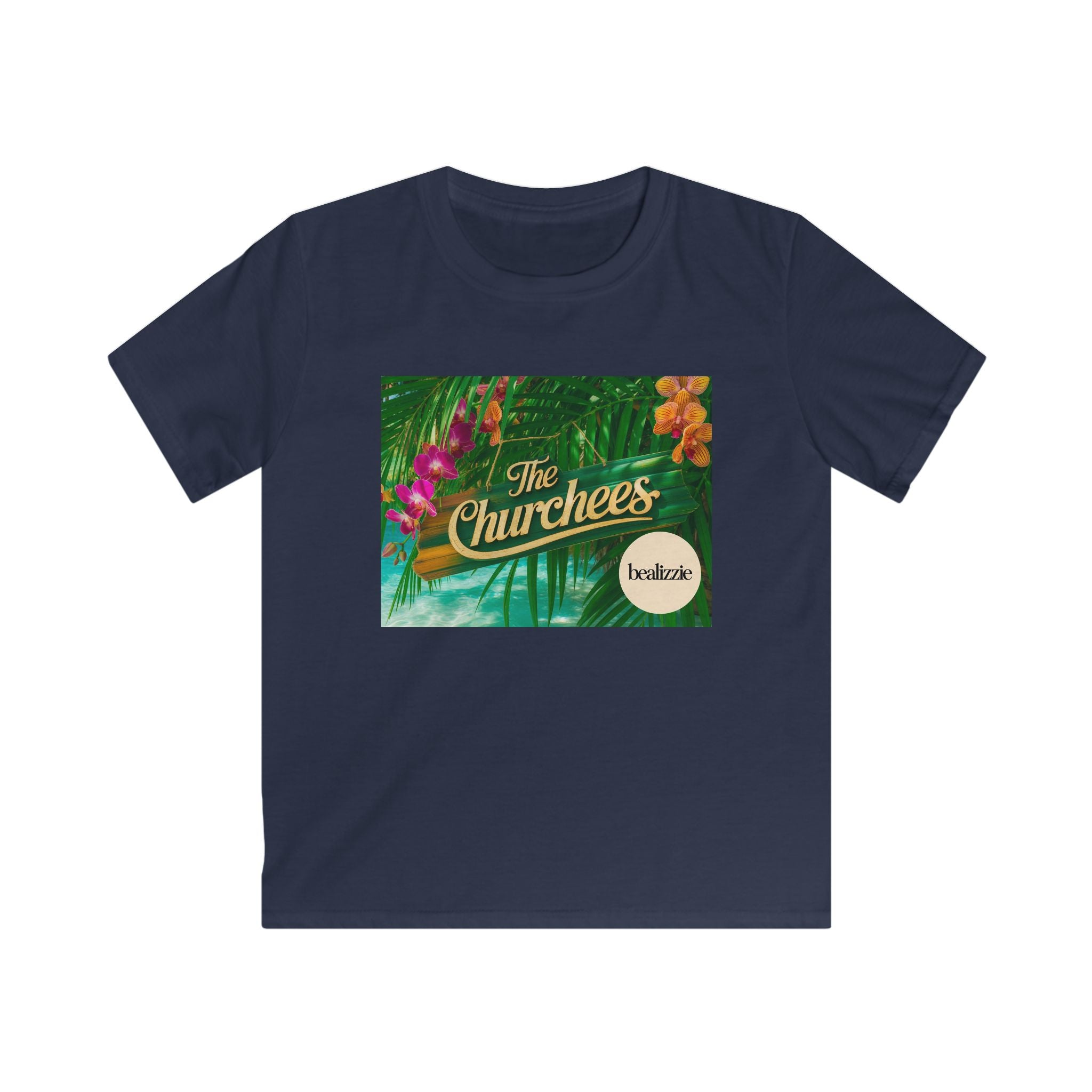 T-shirt enfant — Logo « The Churchees » Tropical (Fleurs hawaïennes)