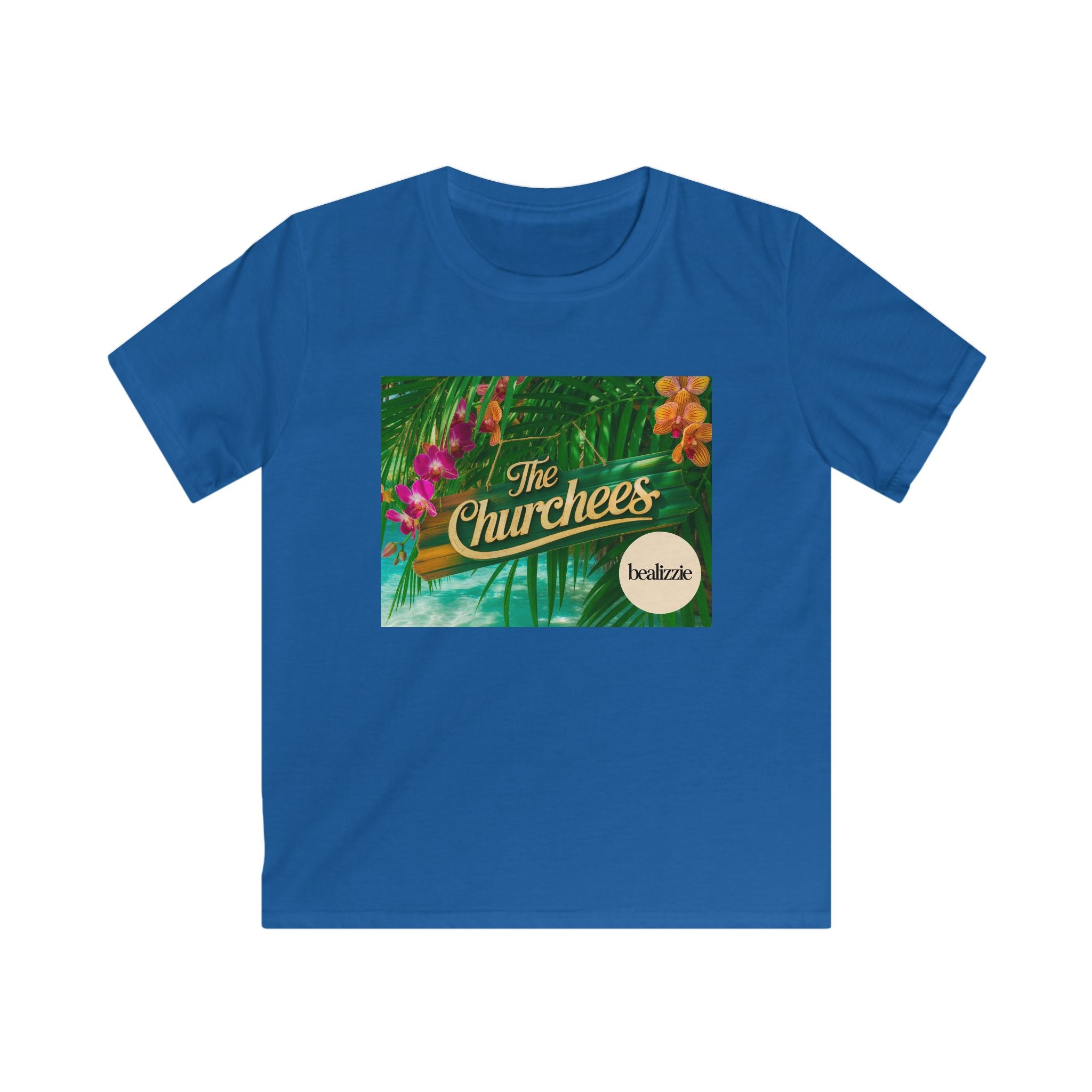 T-shirt enfant — Logo « The Churchees » Tropical (Fleurs hawaïennes)