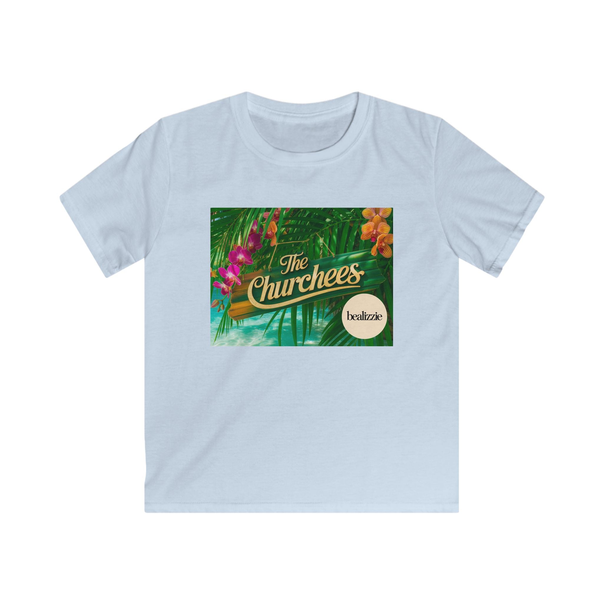 T-shirt enfant — Logo « The Churchees » Tropical (Fleurs hawaïennes)