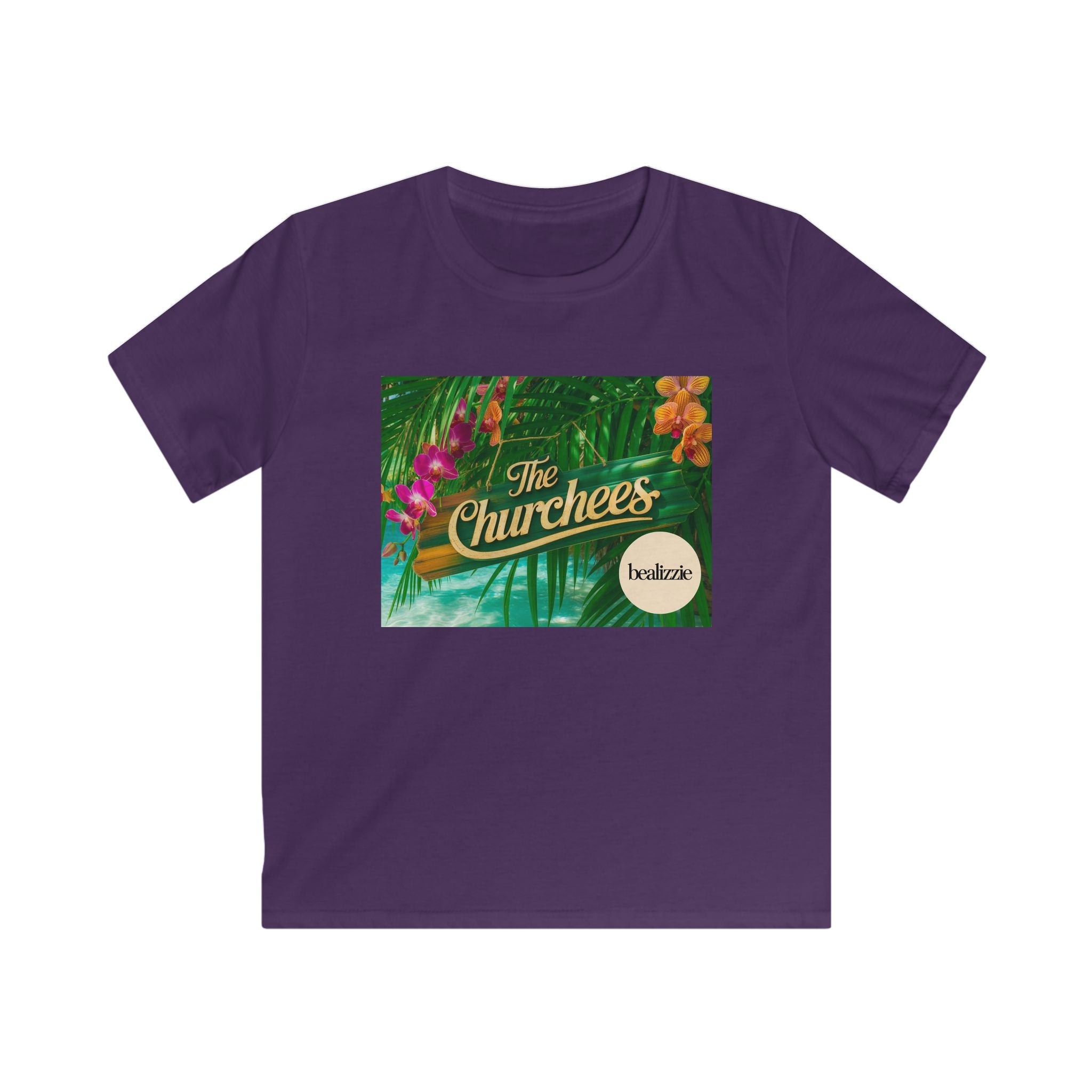T-shirt enfant — Logo « The Churchees » Tropical (Fleurs hawaïennes)