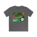 Kids Tee — Tropical 'The Churchees' Logo Shirt (Hawaiian Floral)