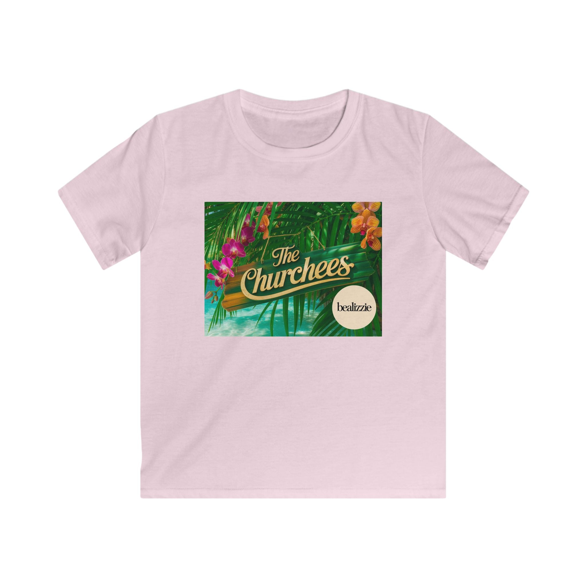 T-shirt enfant — Logo « The Churchees » Tropical (Fleurs hawaïennes)