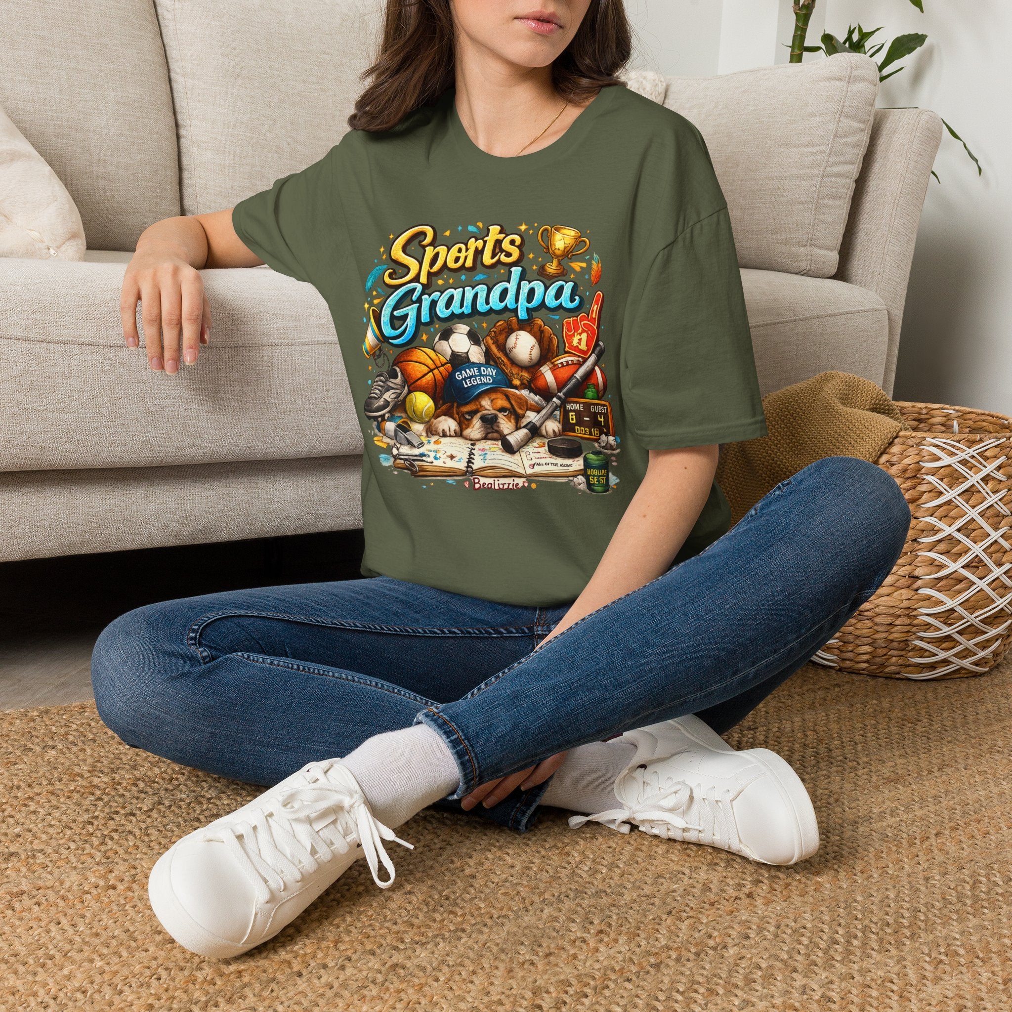 Sports Grandpa T-Shirt — Vintage Trophy & Game Day Legends Tee for Grandfathers