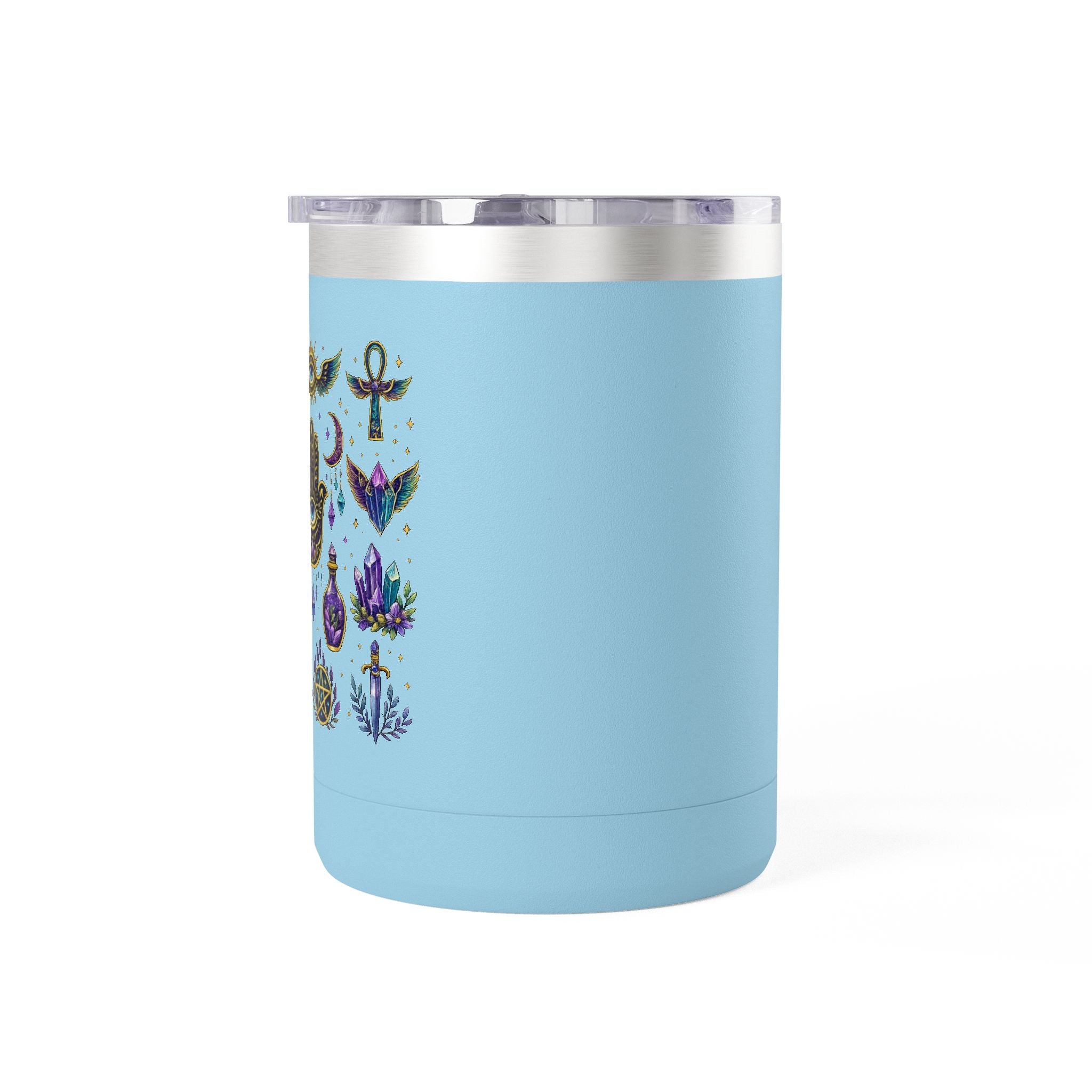 15oz Travel Mug — Purple Floral Anchor