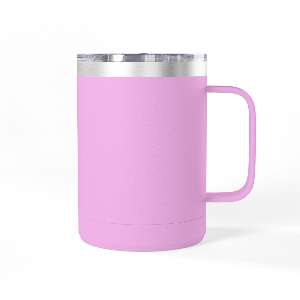 15oz Travel Mug — Purple Floral Anchor