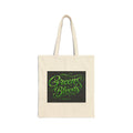 Tote Bag — "Green Bloods" Neon Script Canvas Tote