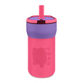 Kids 12oz Leakproof Straw Tumbler — Engraved Cute Animal Design, Toddler Water Bottle