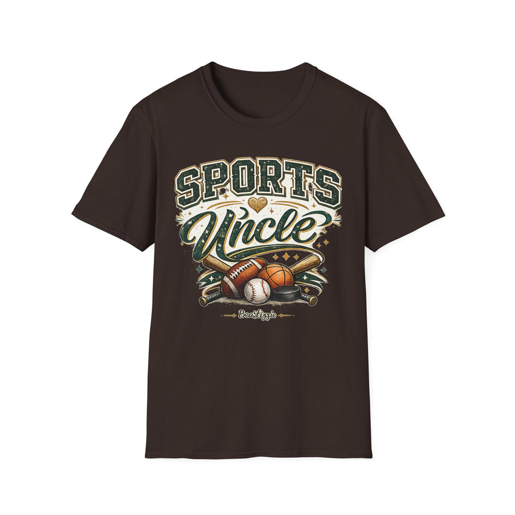 Sports Uncle T-Shirt — Vintage Athletic Design (Baseball, Football, Basketball)