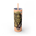 20oz Skinny Tumbler — Gold Mystic Hamsa & Celestial Eye Tumbler with Straw
