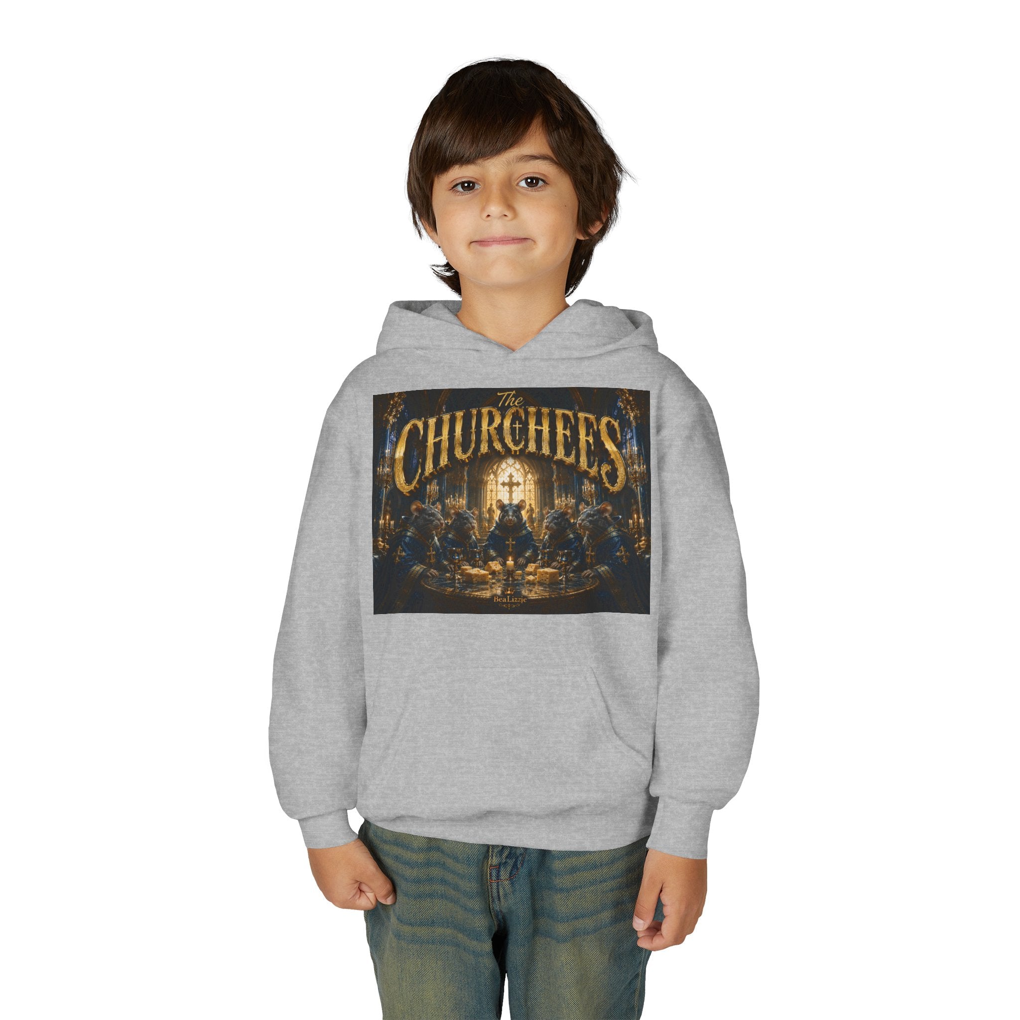 Youth Hoodie — 'CHURCHEES' Graphic Sweatshirt