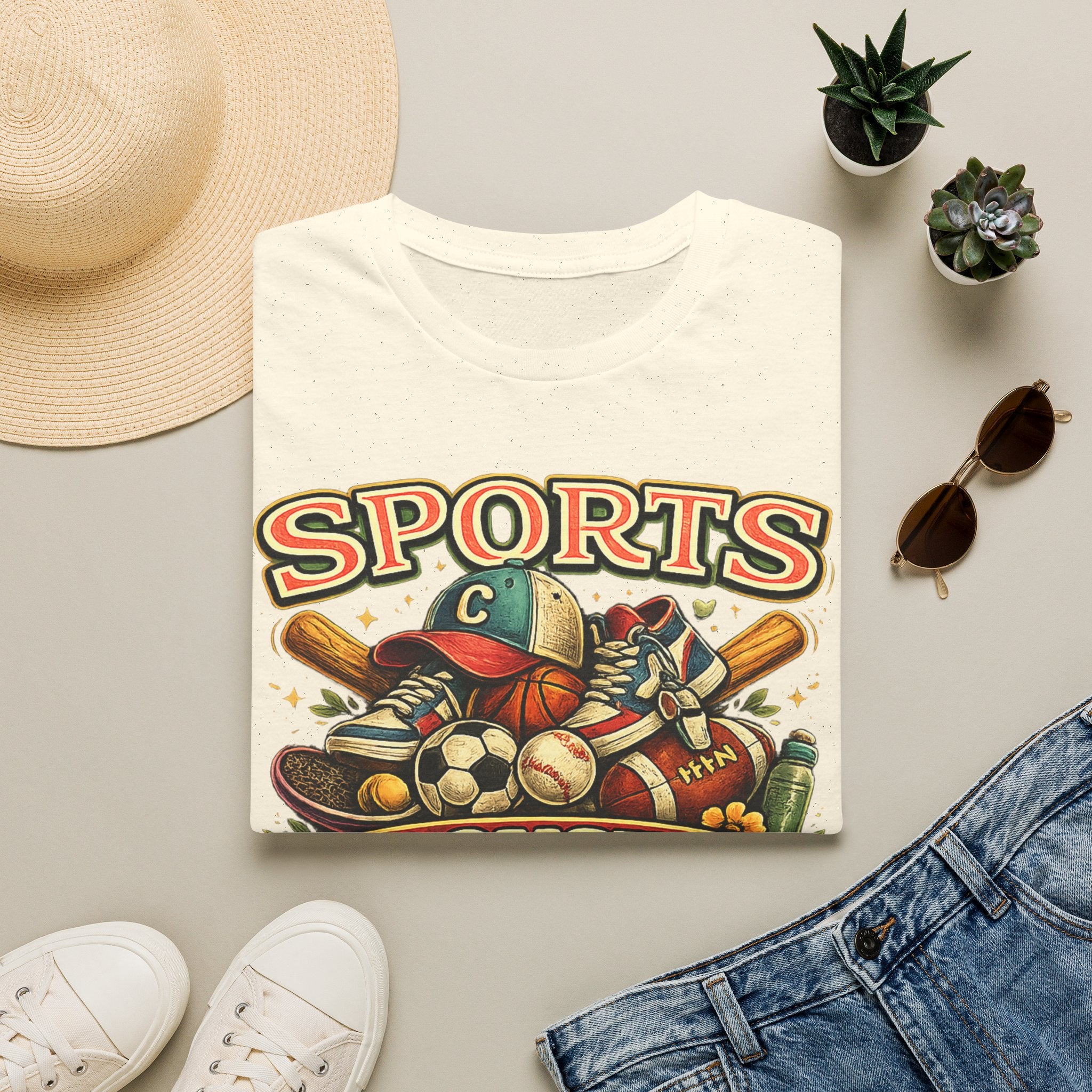 Sports Cousin T-Shirt — Vintage Athletic Family Tee ("Sports Cousin")