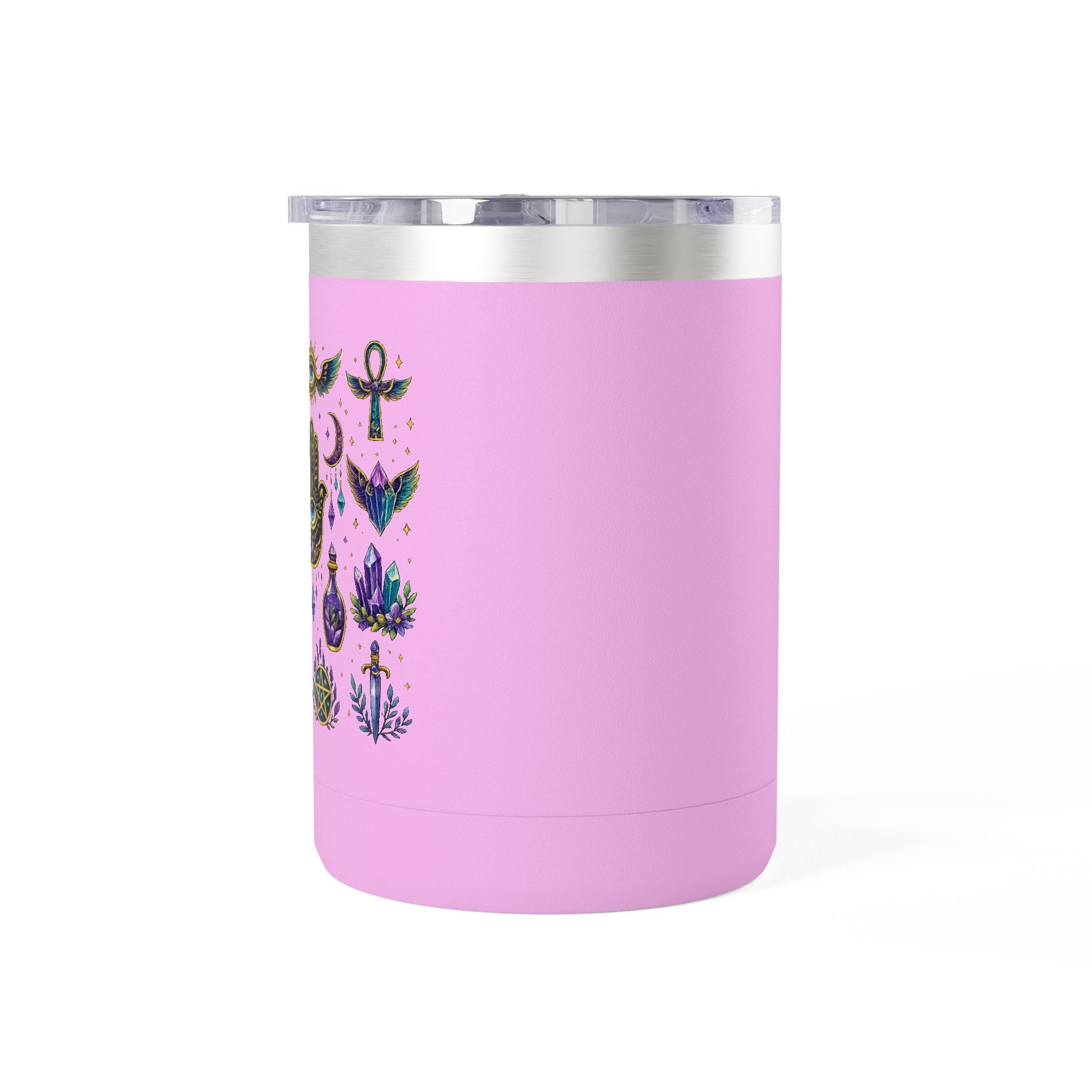15oz Travel Mug — Purple Floral Anchor