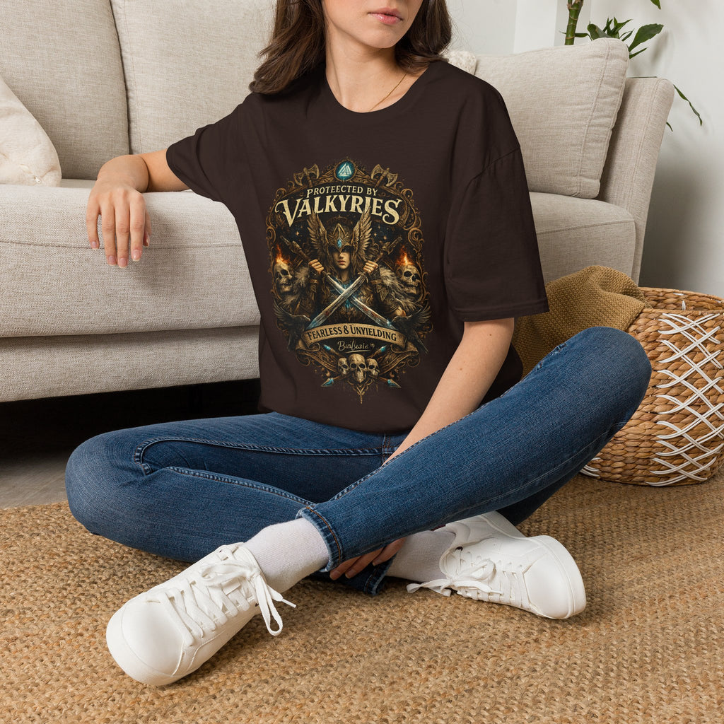 Valkyries T‑Shirt — "Protected by Valkyries" Norse Warrior Tee