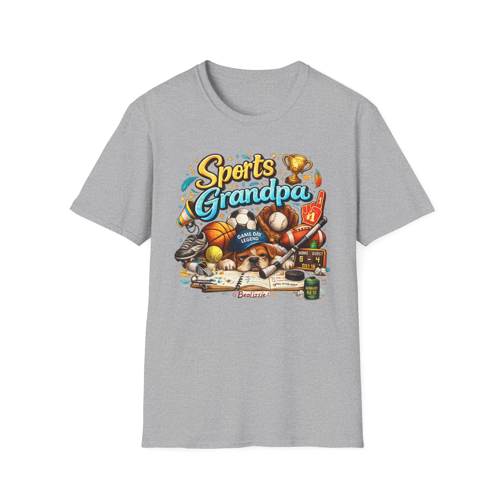 Sports Grandpa T-Shirt — Vintage Trophy & Game Day Legends Tee for Grandfathers