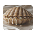 Elegant Pearl Shell Mouse Pad — Luxe Seashell Desk Mat