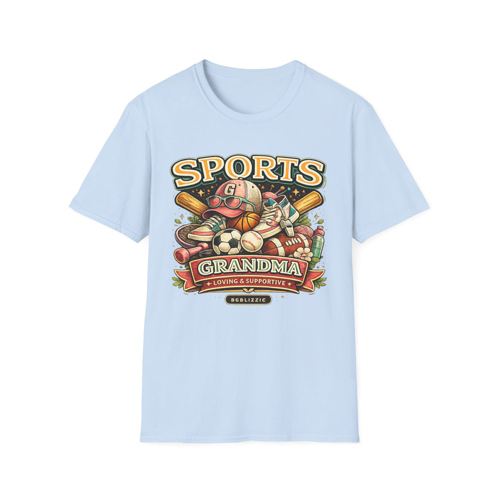Sports Grandma T‑Shirt — Vintage Baseball & Multi‑Sport Mom Fan Tee