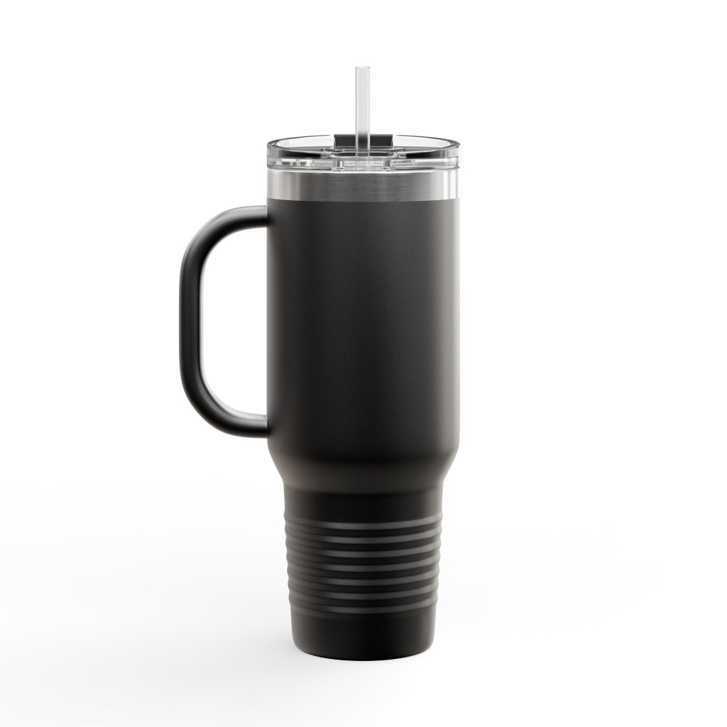 40oz Insulated Travel Mug — Mystical Symbols Floral Hamsa Stainless Steel Tumbler