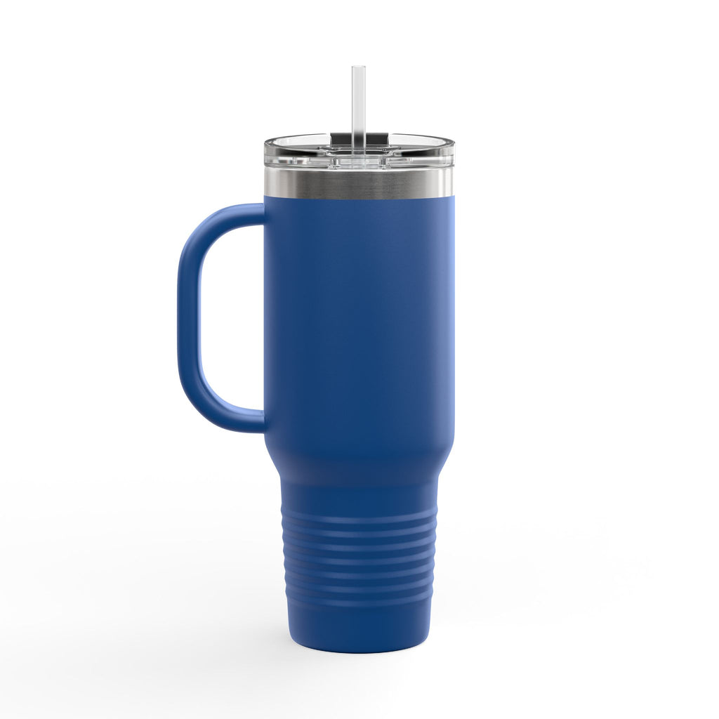 40oz Insulated Travel Mug — Mystical Symbols Floral Hamsa Stainless Steel Tumbler