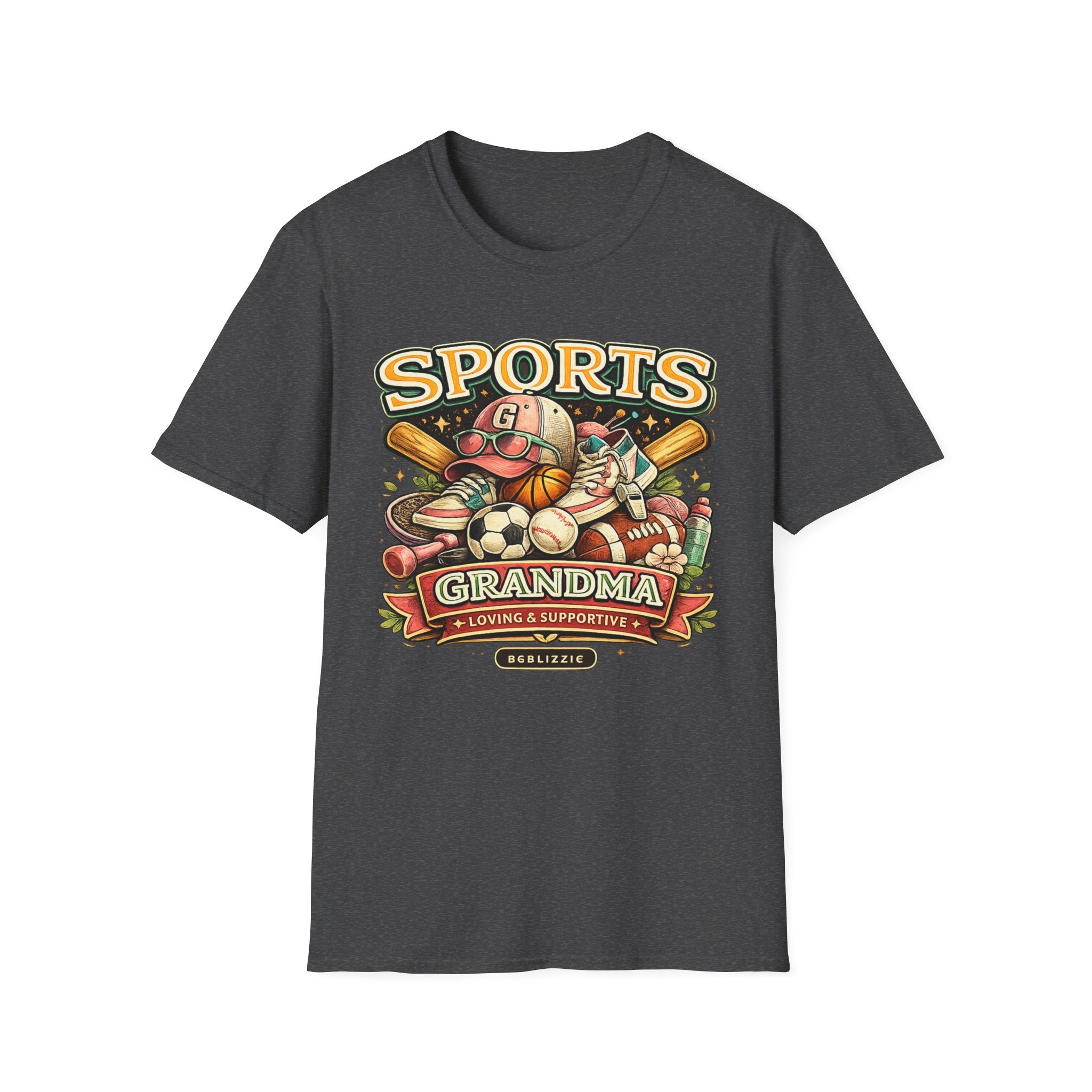 Sports Grandma T‑Shirt — Vintage Baseball & Multi‑Sport Mom Fan Tee