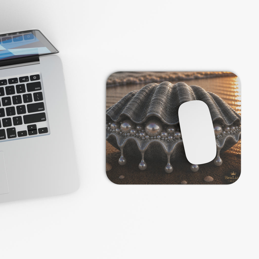 Pearl Shell Mouse Pad — Elegant Seaside Decorative Desk Mat