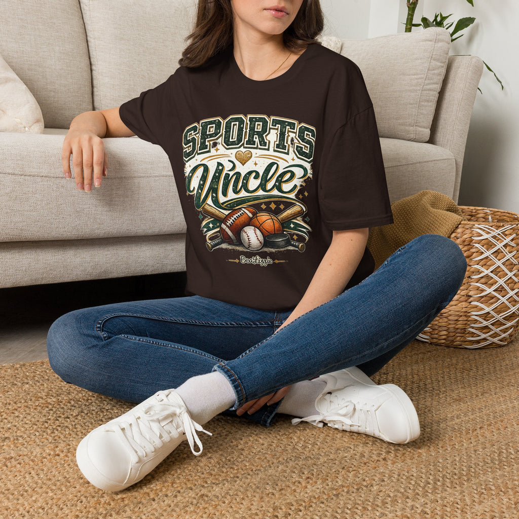 Sports Uncle T-Shirt — Vintage Athletic Design (Baseball, Football, Basketball)