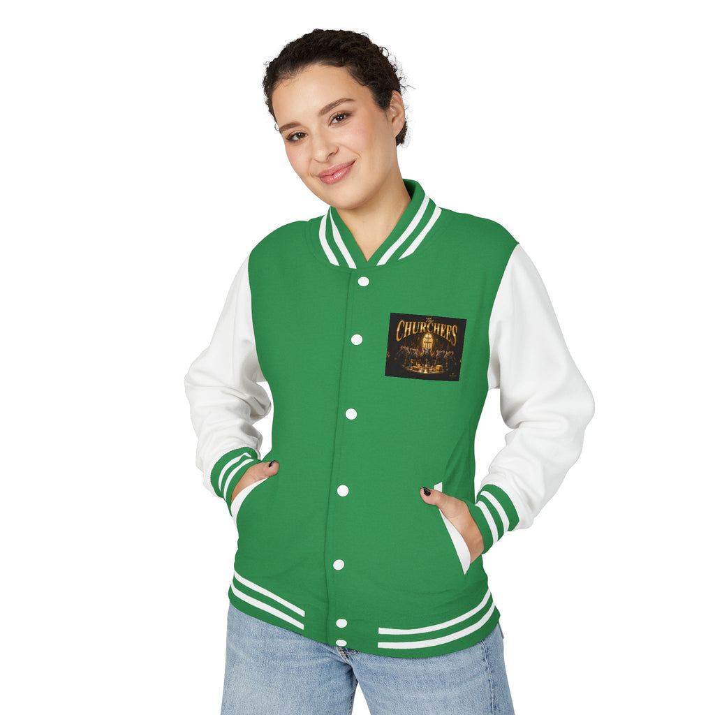Letterman Jacket — 'The Churchees' Vintage Band Logo Varsity Jacket