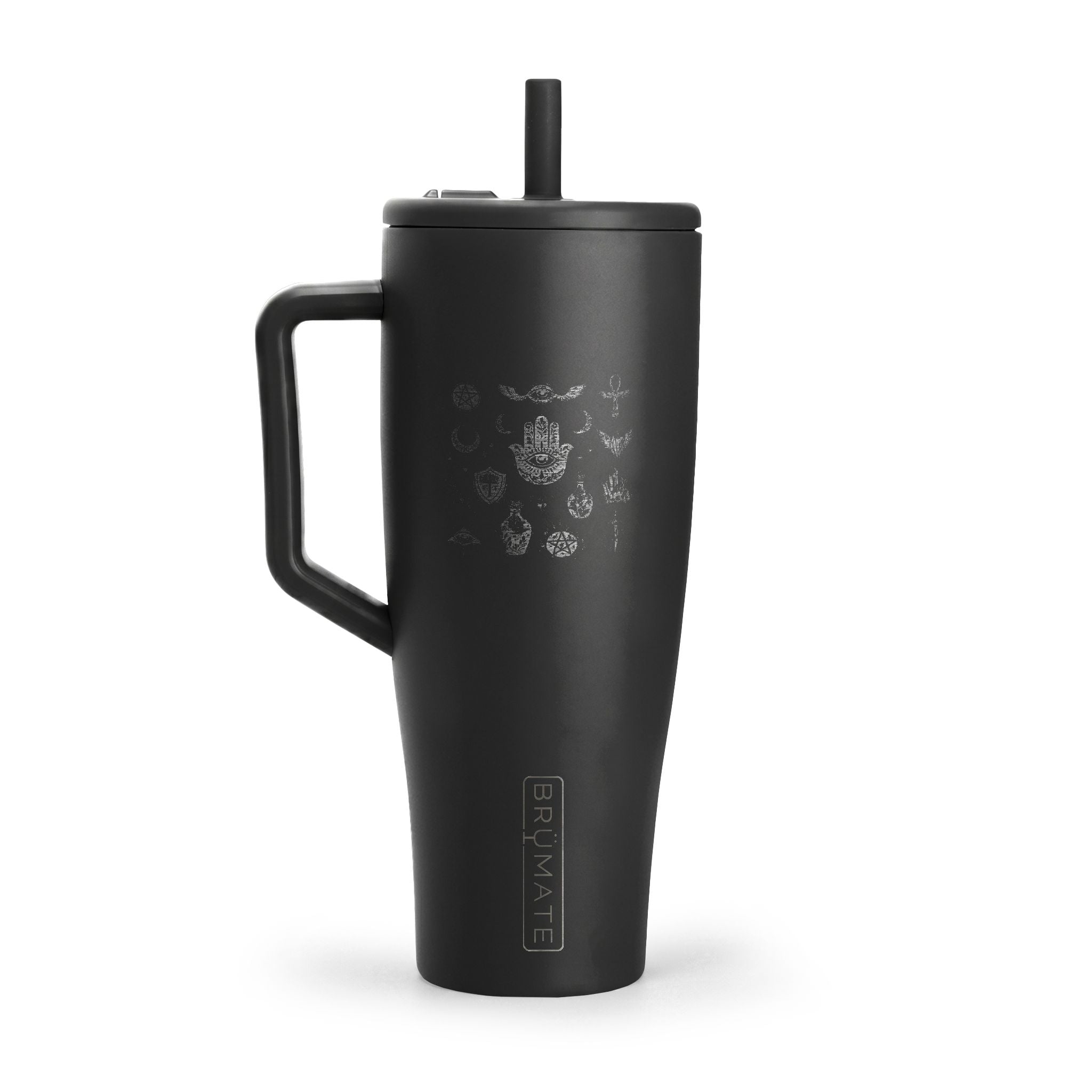 40oz Engraved Insulated Tumbler with Lid & Handle — Travel Mug for Work, Gym & Outdoors