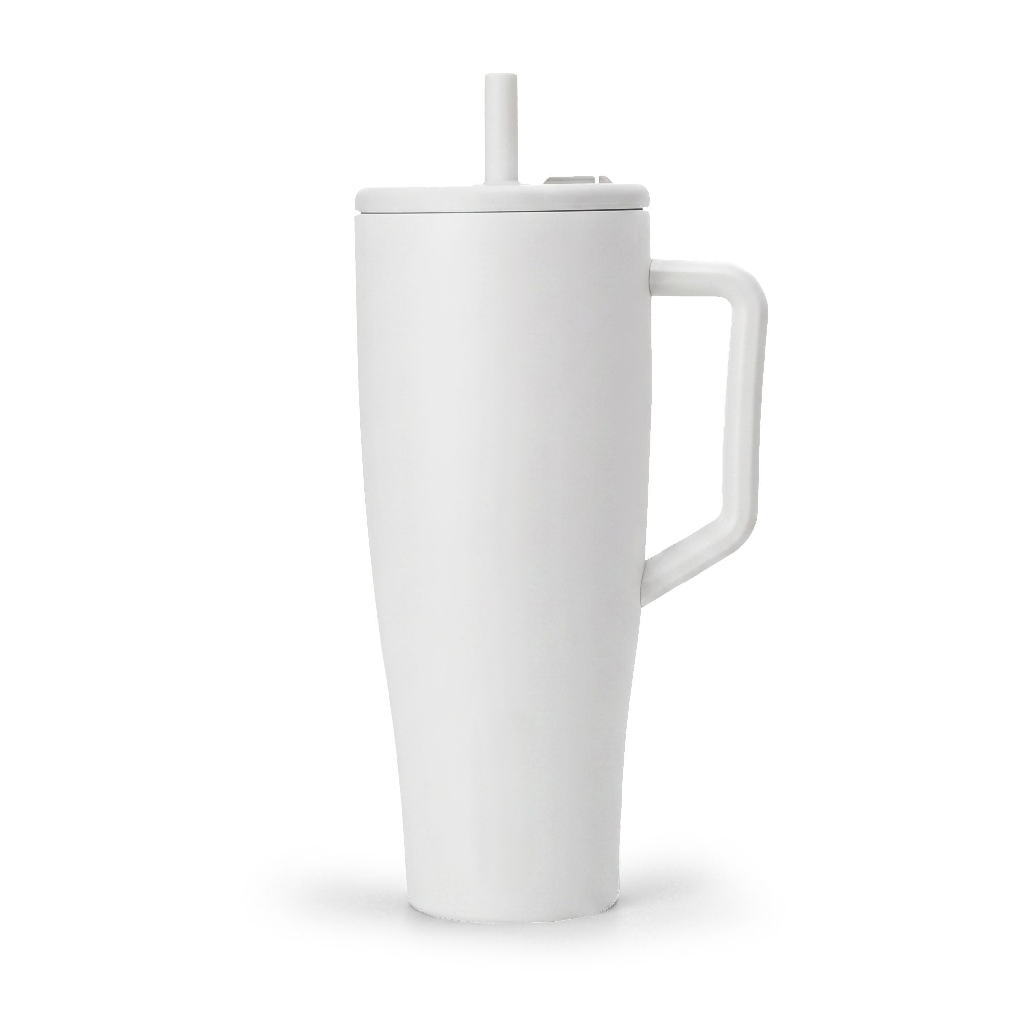 40oz Insulated Tumbler with Handle — Minimal Engraved Floral