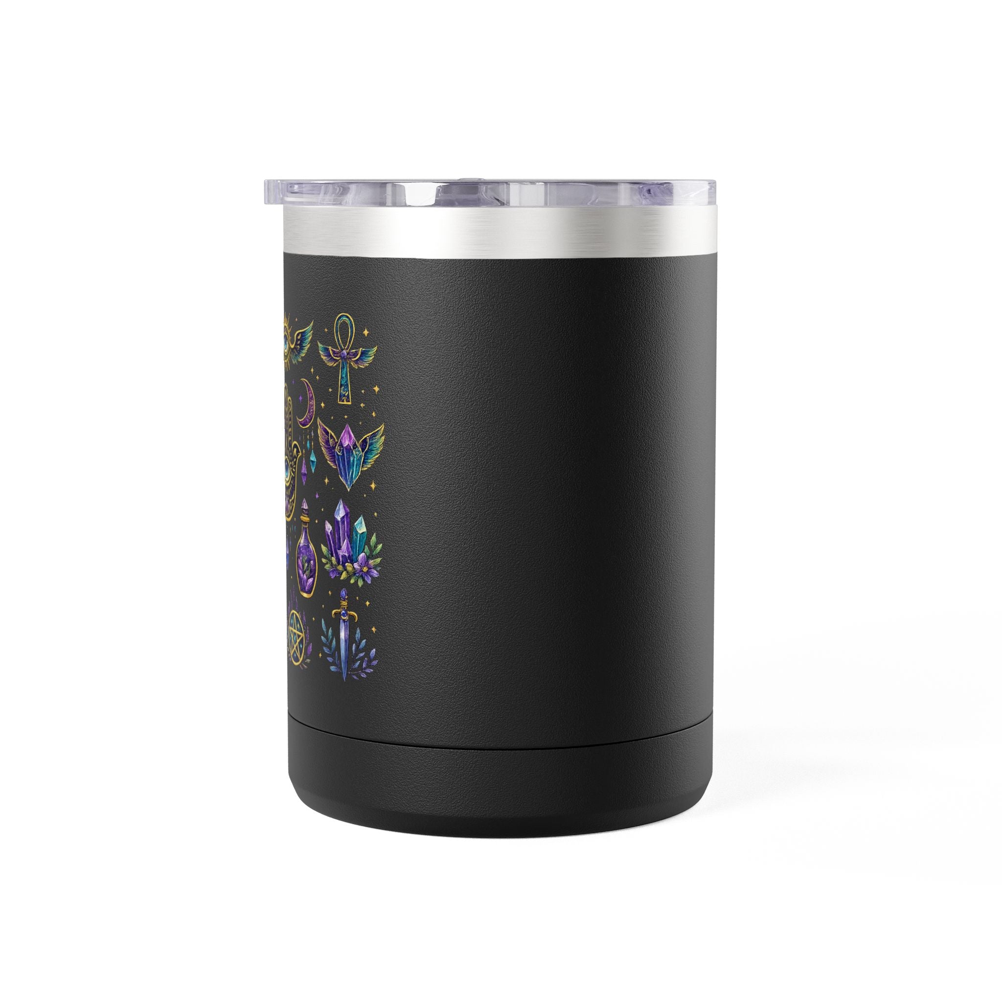 15oz Travel Mug — Purple Floral Anchor