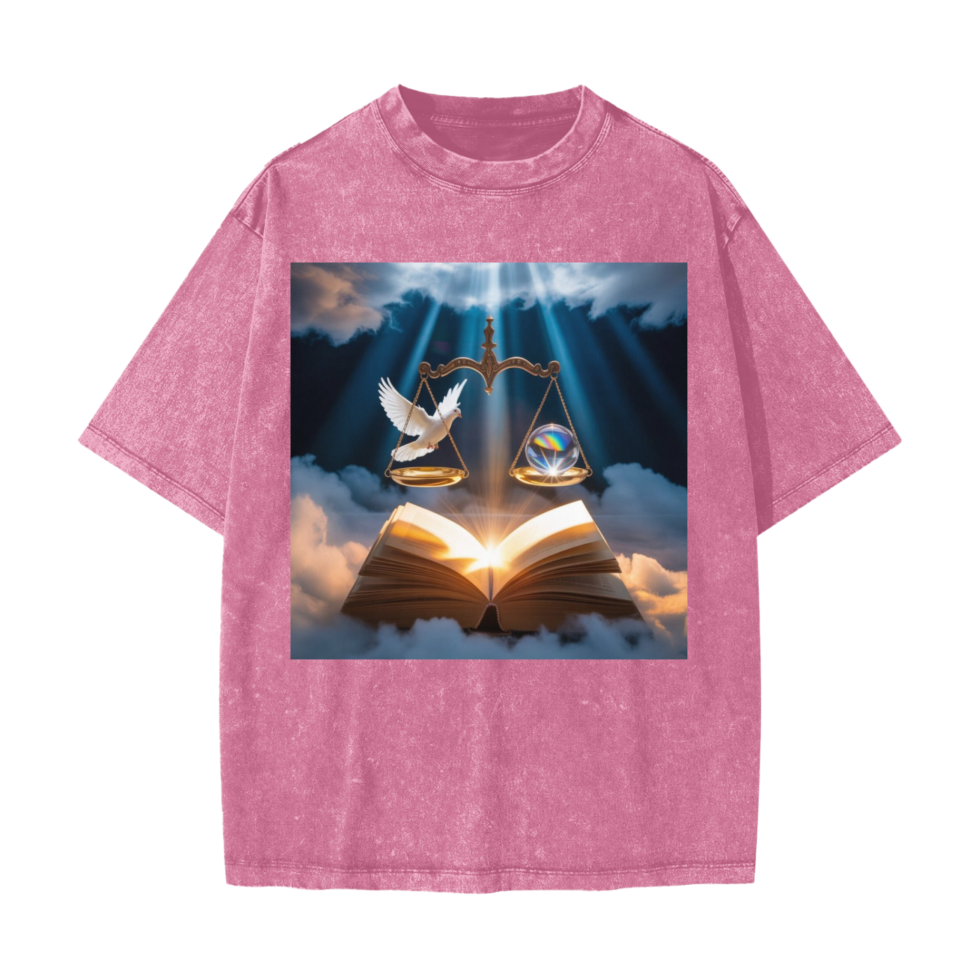 T-shirt lourd délavé par la neige