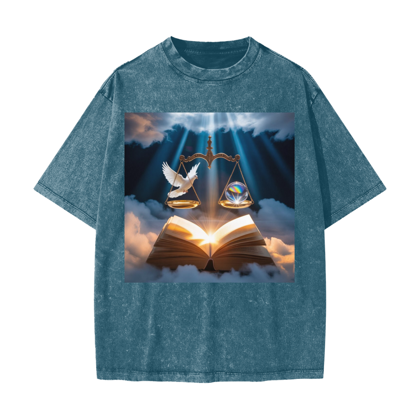 T-shirt lourd délavé par la neige